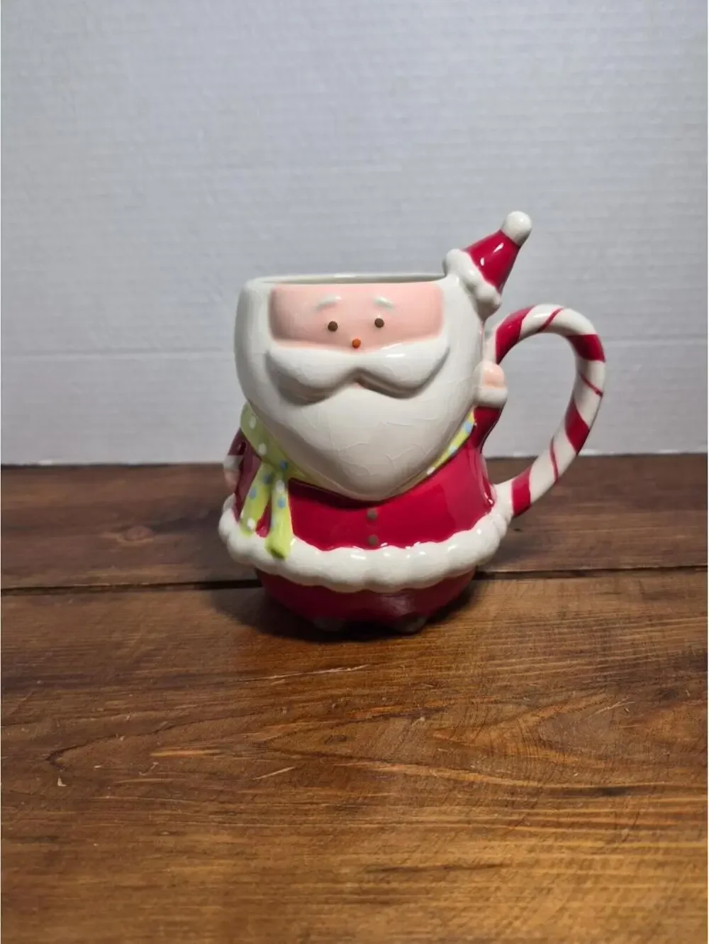 Target BE MERRY - SANTA CLAUS with Hat Mug Red White Holiday 2008 Christmas A688